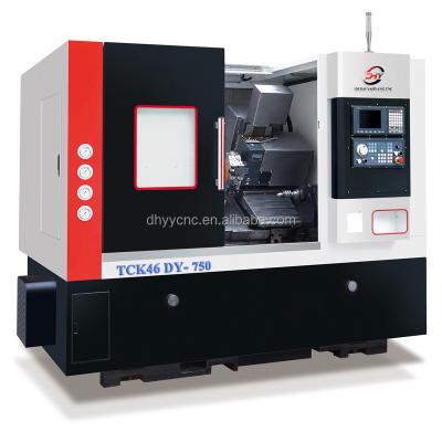 China DIY TCK46 3-axis 4-axis CNC lathe heavy-duty inclined bed turning center processing length 750mm for sale