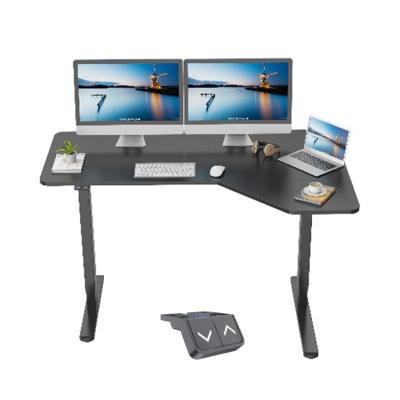 China Electric Height (Height) Adjustable Modern Ergonomic L-Shaped Standing Home Office for sale