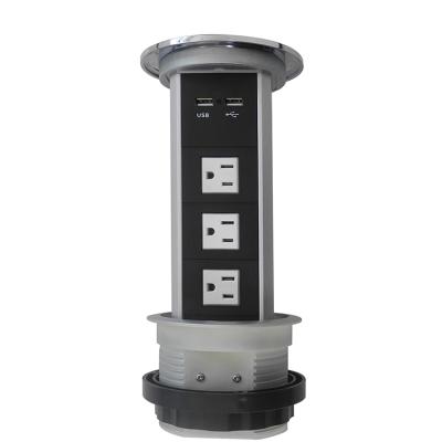 China / Multipurpose Waterproof Residential Table Motorized Kitchen Pop Up Power Socket Desk Unit for sale