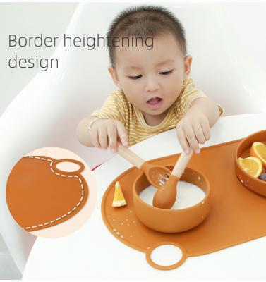 China Food Grade BPA Free Silicone Baby Place Mat 250*500mm Viable Free Feeding Supplies Weaning Toddlers Home Cutlery Utensils Restaurant for sale