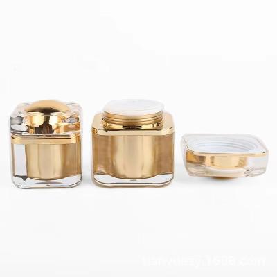 China PET cosmetic cosmetic jar acrylic cream containerwith lids for sale