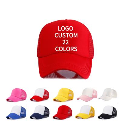 China JOINT Print Logo Blank Trucker Hats Embroidery Foam Trucker Hat Custom Mesh for sale