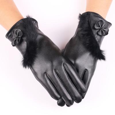 China Wholesale Men's Fashion Touch Screen Pu Leather Gloves Driving Winter Plain Leather Unisex Outdoor for sale