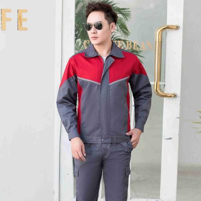 China Outdoor Car Repair Polyester Breathable Workshop Cotton Striping Safety Clothing Work Clothes Uniform for sale