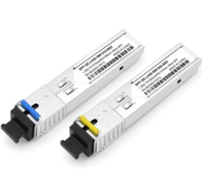 Chine Connecteur optique BIDI de Sc 1310/1550nm de SFP 1.25G 20km d'émetteur-récepteur de fibre de mode unitaire à vendre