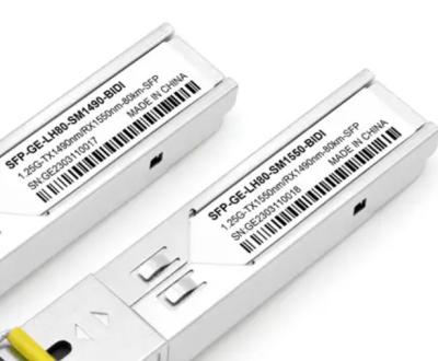 China Conector BIDI del SC del transmisor-receptor 1.25G SFP los 80km de la fibra de TX1550nm/RX1490nm SFP en venta