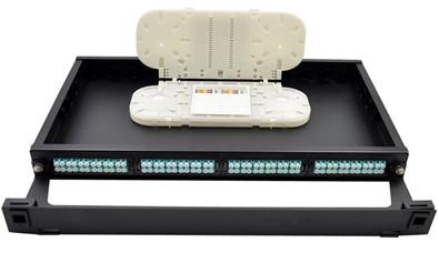 China MPO LC Fiber Optic Patch Panel , Optical Fiber Distribution Panel 1U IEC for sale