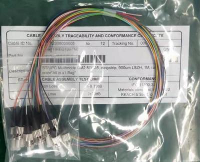 China 1550nm ST Fiber Optic Pigtail Multimode UPC Polishing for sale