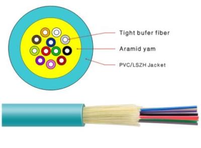 중국 dia 6.8 밀리미터 실내 광섬유 케이블, G652d 섬유 분산 케이블 판매용