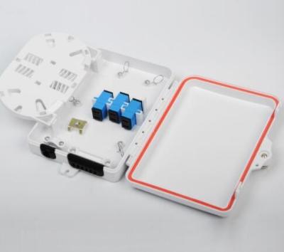 China Fiber Optic Breakout Box 1 Inlet 6 Outlet FTTH Mini 4 / 6 Fiber Optic Distribution Box FDB for sale