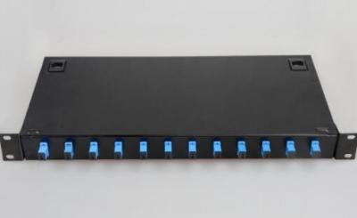 중국 19'' 1u fiber patch panel , FTTH Fiber Optic Distribution Panel 12 Ports 판매용