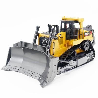 China RC Model Huina 1569 Full Body Alloy Bulldozer 2.4GHz Mini Heavy Metal RC Bulldozer Toys for sale