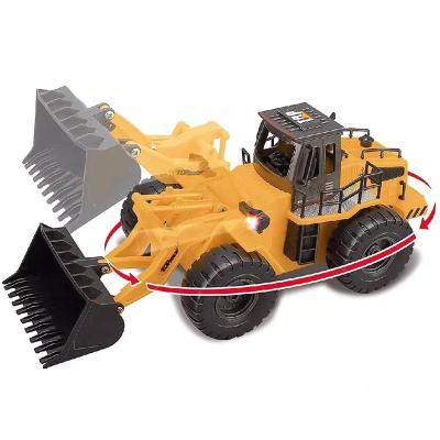 China RC Hobby Youngeast 1/18 scale huina car for kids rc metal bulldozer excavator rc remote control truck for sale