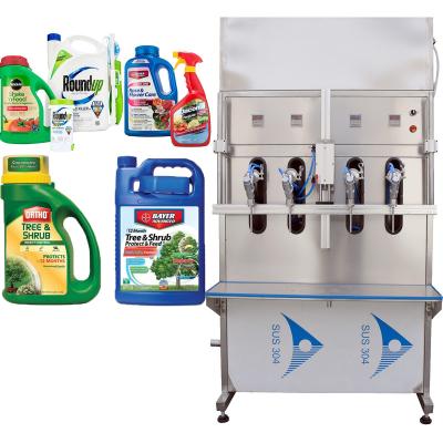 China 500-5000ml Food Fertilizer Pesticide Liquid Semi-automatic Bottle Filling Machine for sale