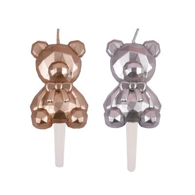 China Birthdays New Design 3D Bear Shape Full Birthday Candles For Party Gifts for sale