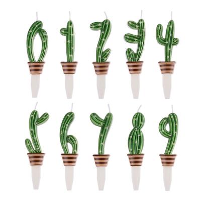 China Birthdays Number Candle Cactus Design OEM Patented for sale