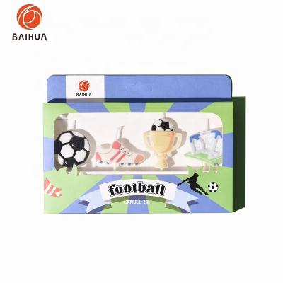 China Popular Birthdays New Design 3D Football Candle Happy Birthday Candle For Party Decorations for sale