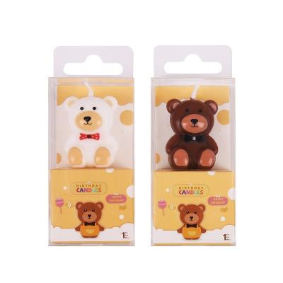 China Birthday Candles Teddy Bear Candle Design 3D Candle Lights for Birthday Decoration for sale