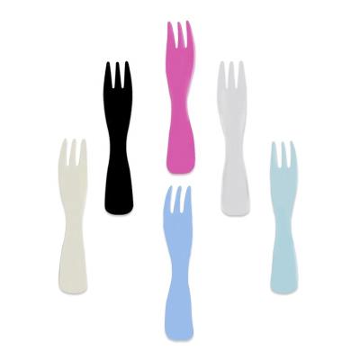 China Minimalist Hot Sale Safety Black Wave Shape Disposable Plastic Spork For Food for sale