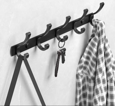 China Modern Stainless Steel Wall Mount Hotel Bedroom Aluminum Modern Door Hat Clothes Coat Rack For Home Hanging Clothes for sale