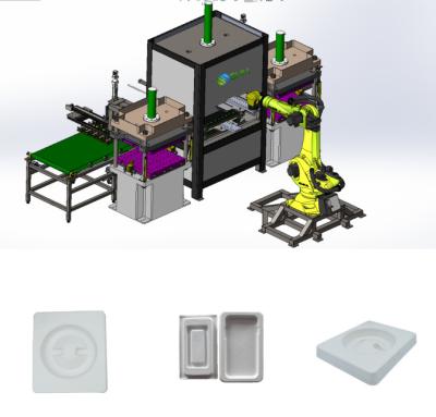 China Biologisch abbaubare automatische Bagasse-Zellstoffplattenmaschine Papierzellstoffmaschinen zu verkaufen