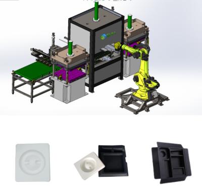 China Máquina de moldeo de pasta de papel automática de moldeo de pasta de papel envasado línea de producción completa en venta