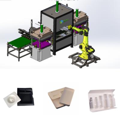 China Bagasse Zuckerrohr Einwegplattenmaschine Pulpformmaschine zu verkaufen