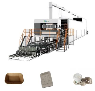 China Automatische Rotationsmaschine zur Pulpformung Kaffeetasse-Formmaschine zu verkaufen