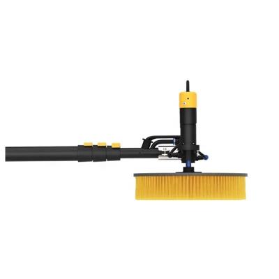 China SJB-01 Sustainable Rotating Brush And Cooling Circuit Solar Panel Cleaning 20ft Water Powered Pole Cleaning Brush For Solar Panel for sale