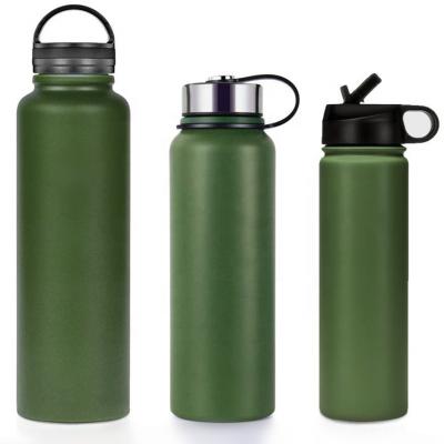 China 18oz 20oz 32oz 40oz Double Wall Sustainable Hydraulic Vacuum Flask Insulated Stainless Steel Sport Water Bottle for sale