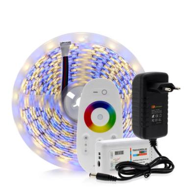 China LANDSCAPE 5050 Flexible CCT RGB RGBW RGBWW RGBCCT DC12V 5M 300LEDs LED Light Strip Set With 2.4G RF Touch Remote Control And Power Adapter for sale