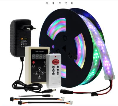 China LANDSCAPE Magic Dreamy 1903 RGB Color Running LED Strip 5050 Variable Water Flow Light RF Controller Color Changing Led Holiday Lights for sale