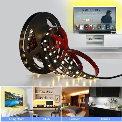 China Flexible LANDSCAPE USB 5V LED Ribbon Strip 60leds/m TV Desktop PC Screen Light Backlight Lighting Warm White USB LED Strip Lights 5050 for sale