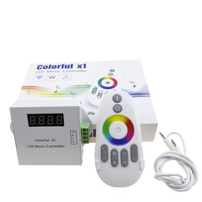 China SPI LED Strip Light DC5-24V WS2811 WS2812B 6803 x1 LED Colorful Magic Color RF Touch Remote 600pixels Digital Music Controller Led Controller for sale