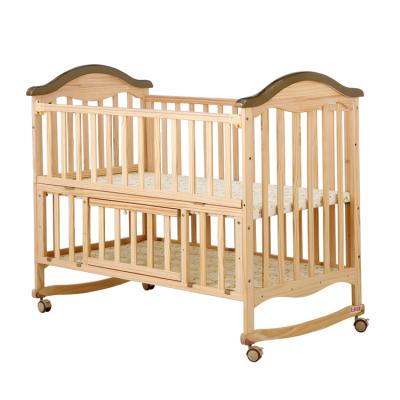 China AIMENG Safety Made in China Top Quality Portable Playpen Crib Wood Baby Crib for sale