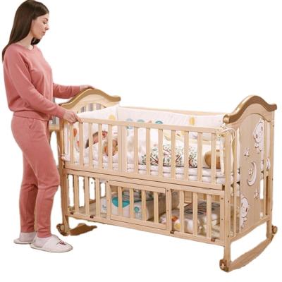 China Modern promotion of high quality solid wood baby cradle of different sizes for sale