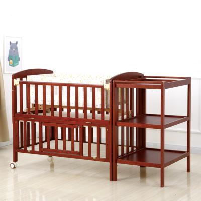 China Economic Safety Custom Design Newborn Customized Baby Bed With Shelf for sale