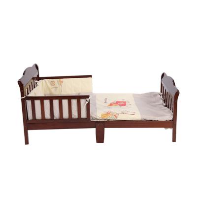 China Modern Red Painted Pine Extended Solid Wood Crib AM0052 Baby Bedroom Crib for sale