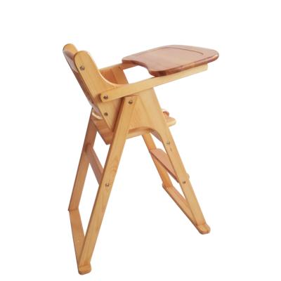 China Safety Solid Wood Adjustable Toddler Kids Folding Chair For Babies Feeding for sale