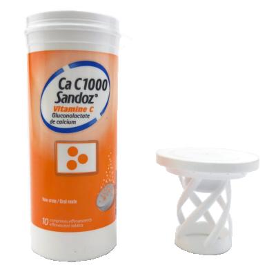 China Customized Heat Sensitive Plastic Effervescent Vitamin C Tablets Bottles for sale