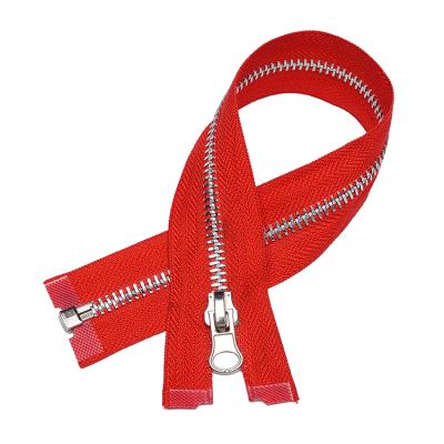 China YAB 8# factory price durable durable aluminum coil metal zipper long chain zipper puller for home textile and garment for sale