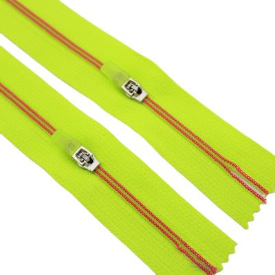 China YAB Sustainable Commercial Insurance Auto-Lock Customized Invisible Colored Coil Reversible Nylon Zipper for sale