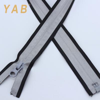 China YAB China Factory Decoration Open End Durable Nylon Flame Retardant Zipper 3# Zipper for sale