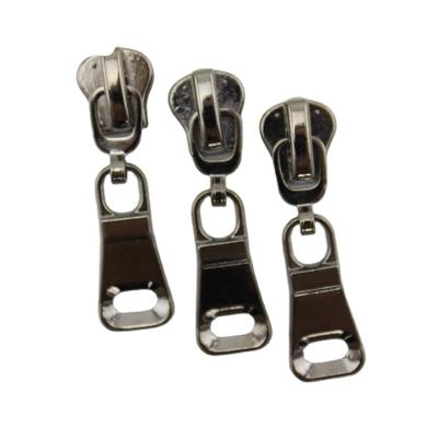 China #5 Metal Auto Lock Nickel Free Eco-Friendly Custom Zipper Slider And Puller For Nylon Zippers for sale