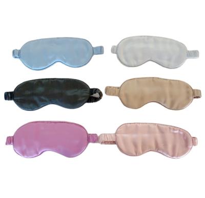 China EYE Different Colors Satin Silk Sleep Eye Masks With Elastic Band Custom Logo Travel Silk Sleep Eye Shade for sale