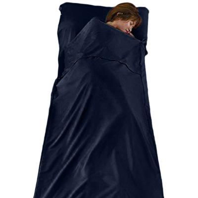 China Outdoor Camping Envelope Type Travel Polyester Envelope Sleeping Bags Satin Sleeping Bag Liner for sale