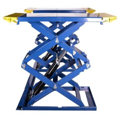 China Maintanence 3T Automatic Electric Lock Release Scissor Lift Car Crane Vehicle Super Slim Lifter for sale