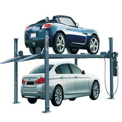 China Maintanence 2 Level Car Parking Lift 4 Post Car Parking Lift Auto Hydraulic High Quality Garage Car Lift for sale