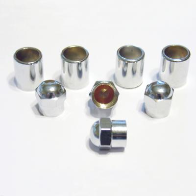 China Aluminum Alloy TPMS Sliver Tire Valve Stem Cap and Socket Cover Chrome Set American Cars and Trucks for sale