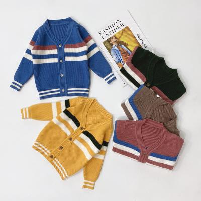 China Anti-wrinkle boys sweater 2020 autumn and winter new children's clothing cartoon pure cotton children's knitted sweater logo custom. for sale